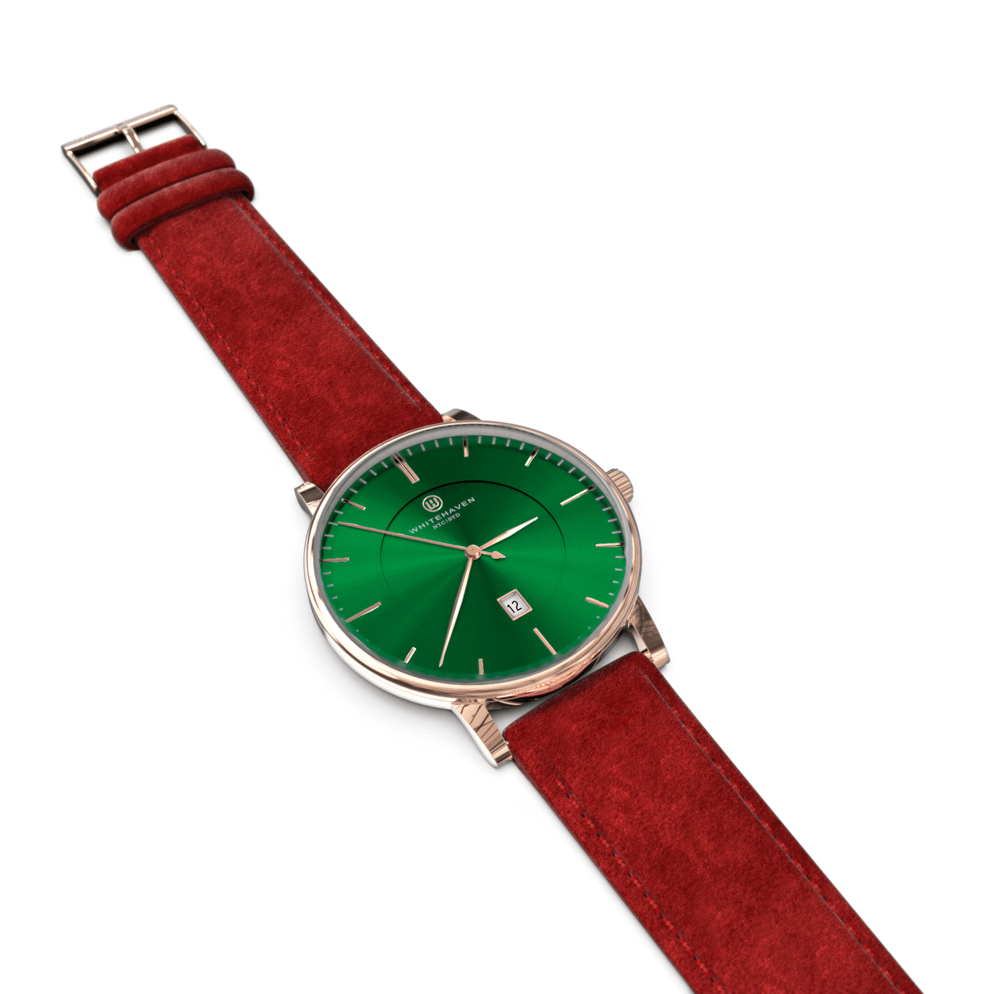 Montre pas cher / Montre élégante / Montre Mixte / Montre Intemporelle / montre à moins de 100€ / Montre 40 mm / Bracelet Daim Rouge / Finitions Rose Gold / Montre couleur Vert / Montre White Haven / Daniel Wellington / montre Daniel Wellington / Cluse / montre Cluse