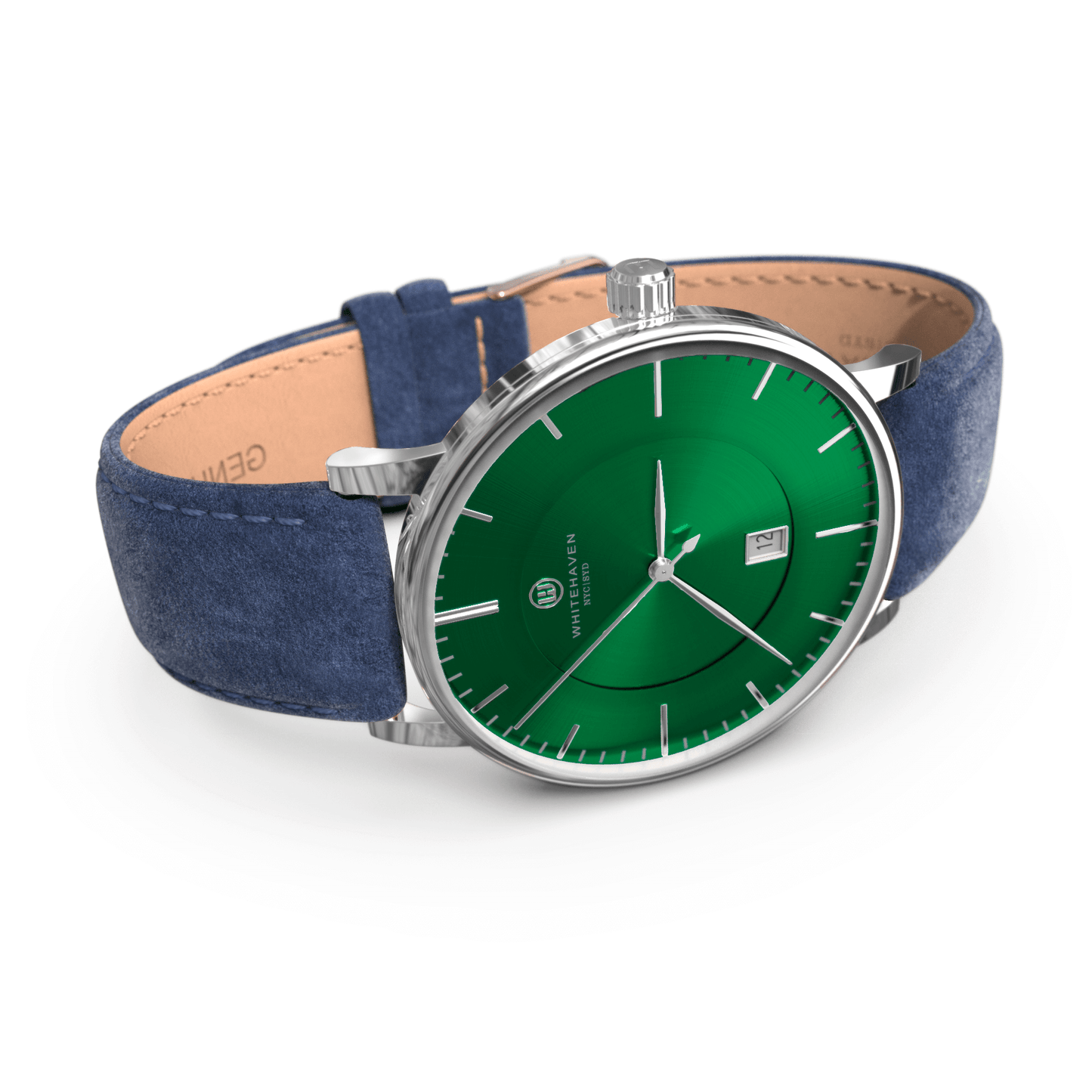 Montre pas cher / Montre élégante / Montre Mixte / Montre Intemporelle / montre à moins de 100€ / Montre 40 mm / Bracelet Daim Bleu / Finitions Argent / Montre couleur Vert / Montre White Haven / Daniel Wellington / montre Daniel Wellington / Cluse / montre Cluse