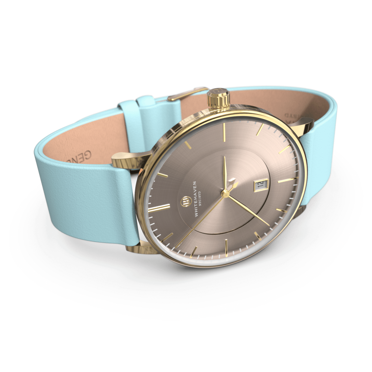 Montre pas cher / Montre élégante / Montre Mixte / Montre Intemporelle / montre à moins de 100€ / Montre 40 mm / Bracelet Cuir Bleu / Finitions Gold / Montre couleur Taupe / Montre White Haven / Daniel Wellington / montre Daniel Wellington / Cluse / montre Cluse
