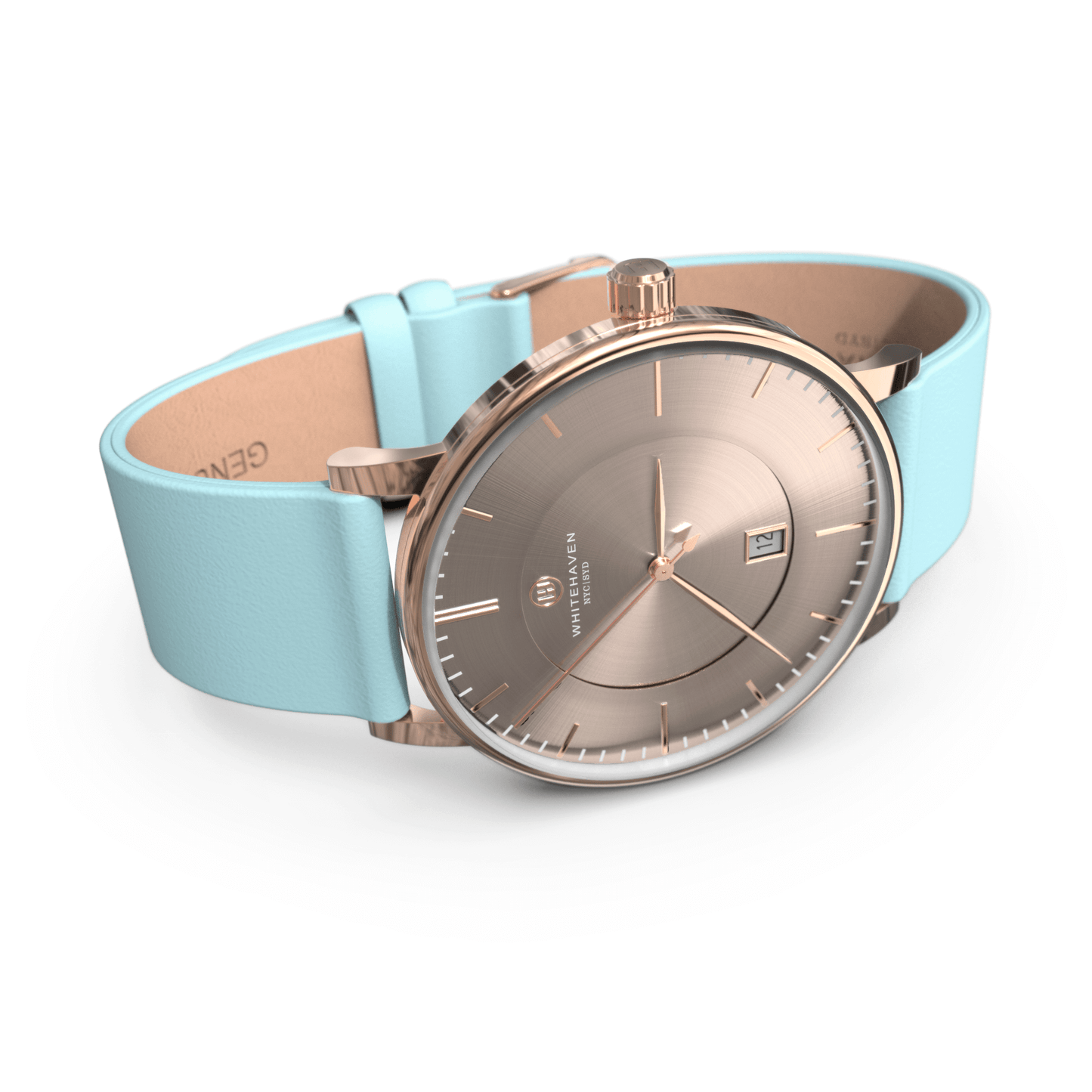 Montre pas cher / Montre élégante / Montre Mixte / Montre Intemporelle / montre à moins de 100€ / Montre 40 mm / Bracelet Cuir Bleu / Finitions Rose Gold / Montre couleur Taupe / Montre White Haven / Daniel Wellington / montre Daniel Wellington / Cluse / montre Cluse
