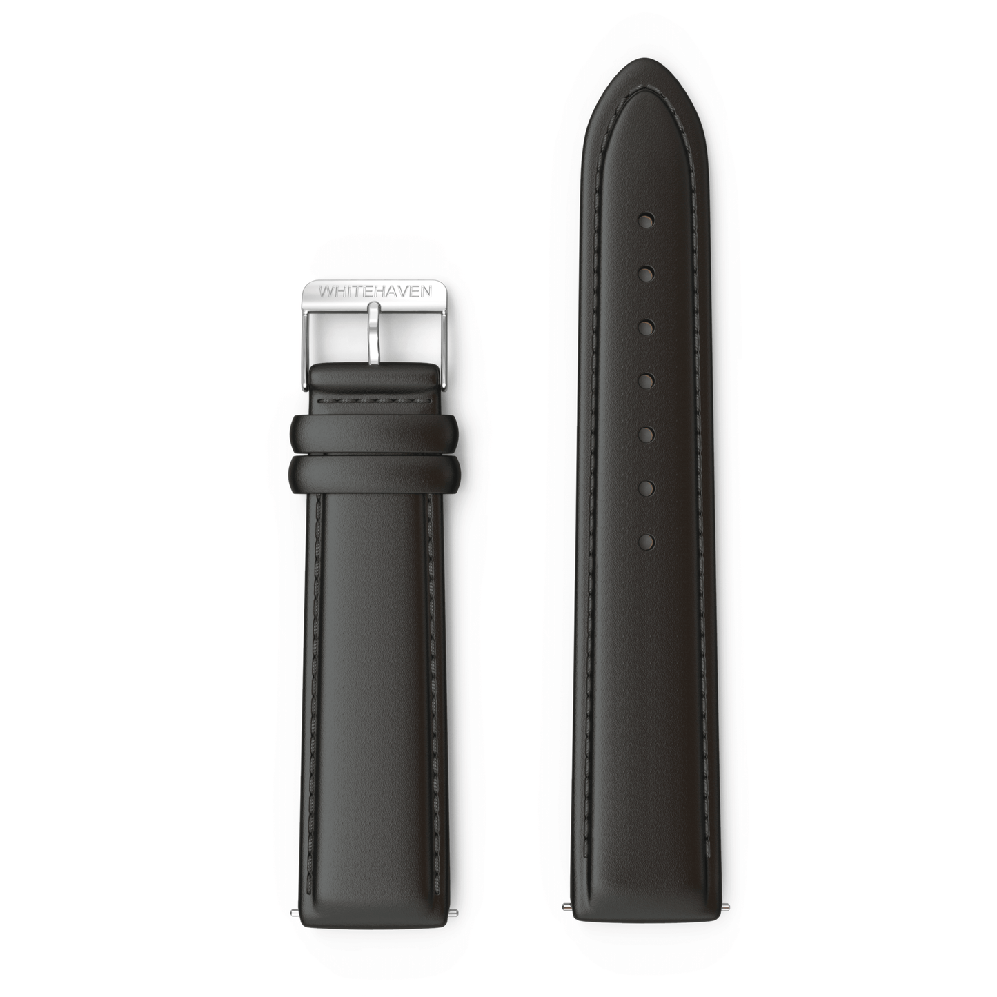Bracelet Cuir Noir finition Argent