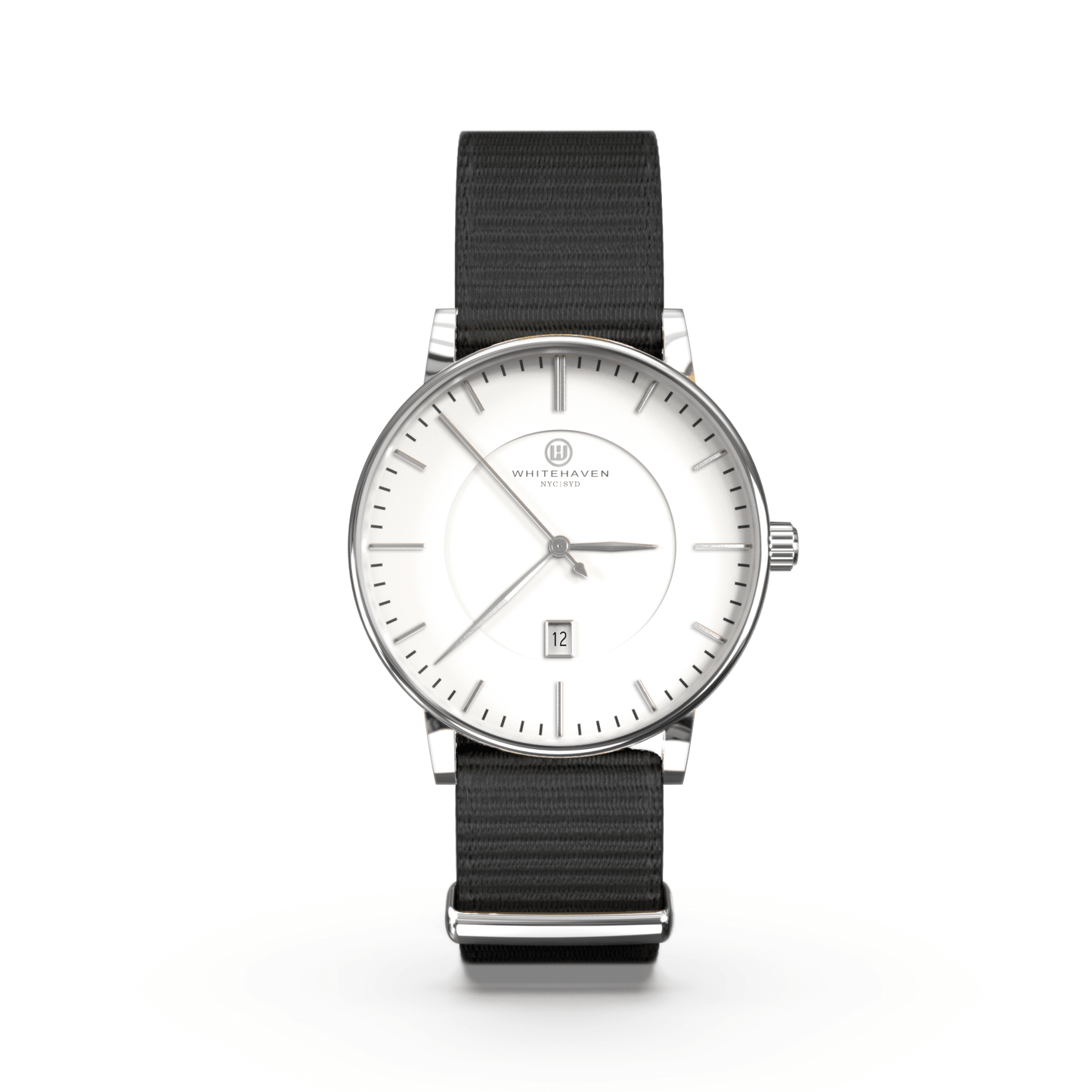 WhiteHaven / WhiteHaven Watches / Montre pas cher / Montre élégante / Montre Mixte / Montre Intemporelle / montre à moins de 100€ / Montre 40 mm / Bracelet Tissus Nato / Montre Finition Argent / Montre Argent / Montre couleur Argent / Montre WhiteHaven / Daniel Wellington / montre Daniel Wellington / Cluse / montre Cluse