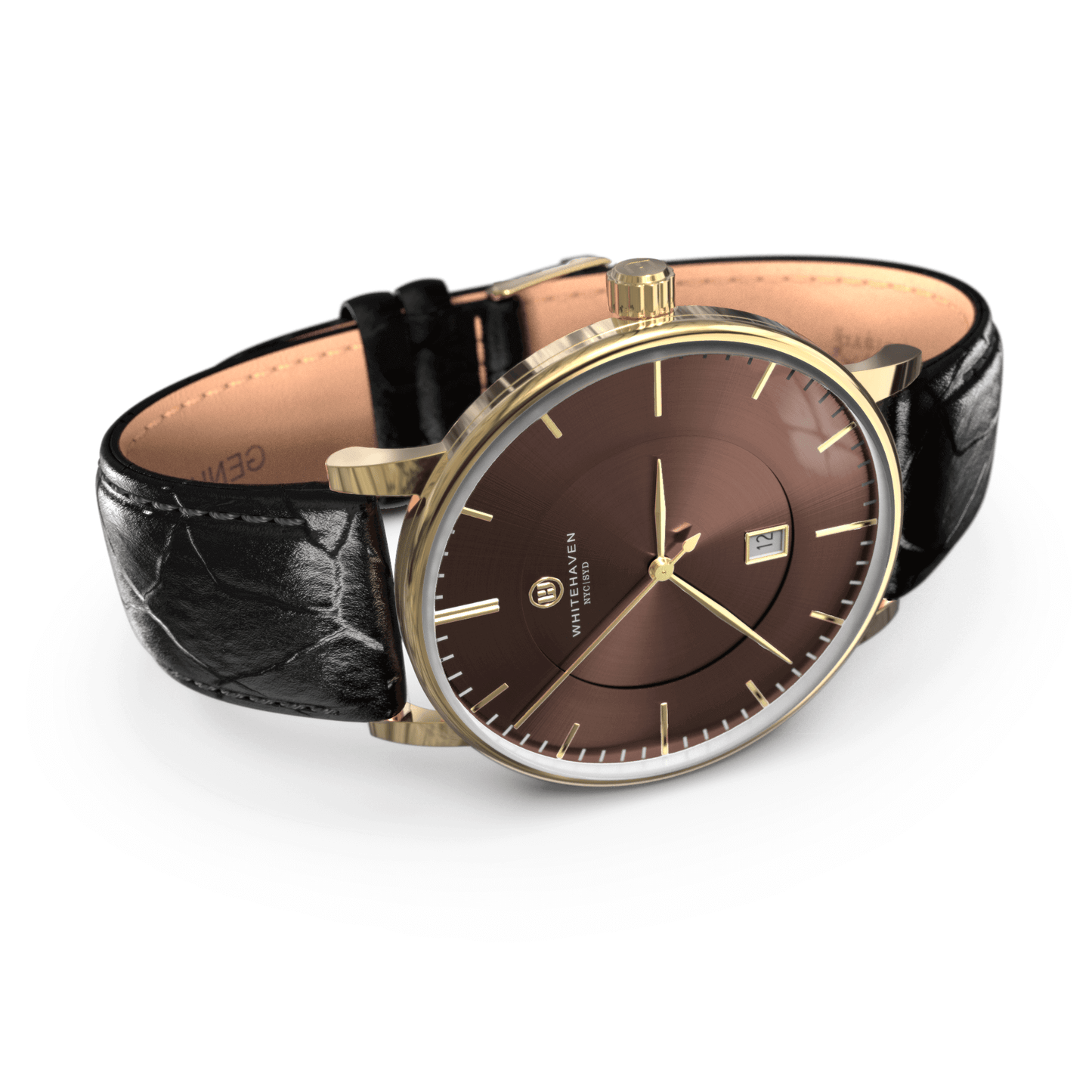 Montre pas cher / Montre élégante / Montre Mixte / Montre Intemporelle / montre à moins de 100€ / Montre 40 mm / Bracelet Cuir Croco Noir / Finitions Gold / Montre couleur Rose Gold / Montre White Haven / Daniel Wellington / montre Daniel Wellington / Cluse / montre Cluse