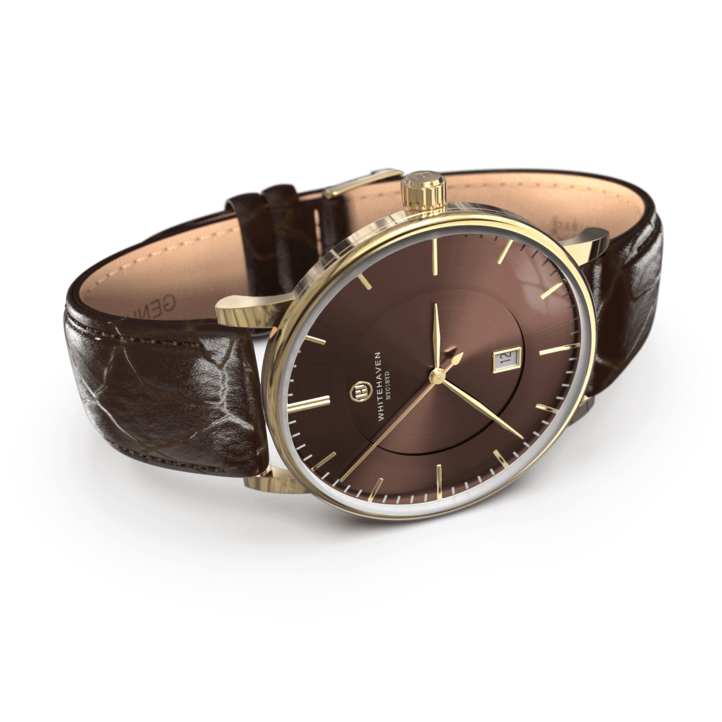 Montre pas cher / Montre élégante / Montre Mixte / Montre Intemporelle / montre à moins de 100€ / Montre 40 mm / Bracelet Cuir Croco Marron / Finitions Gold / Montre couleur Rose Gold / Montre White Haven / Daniel Wellington / montre Daniel Wellington / Cluse / montre Cluse