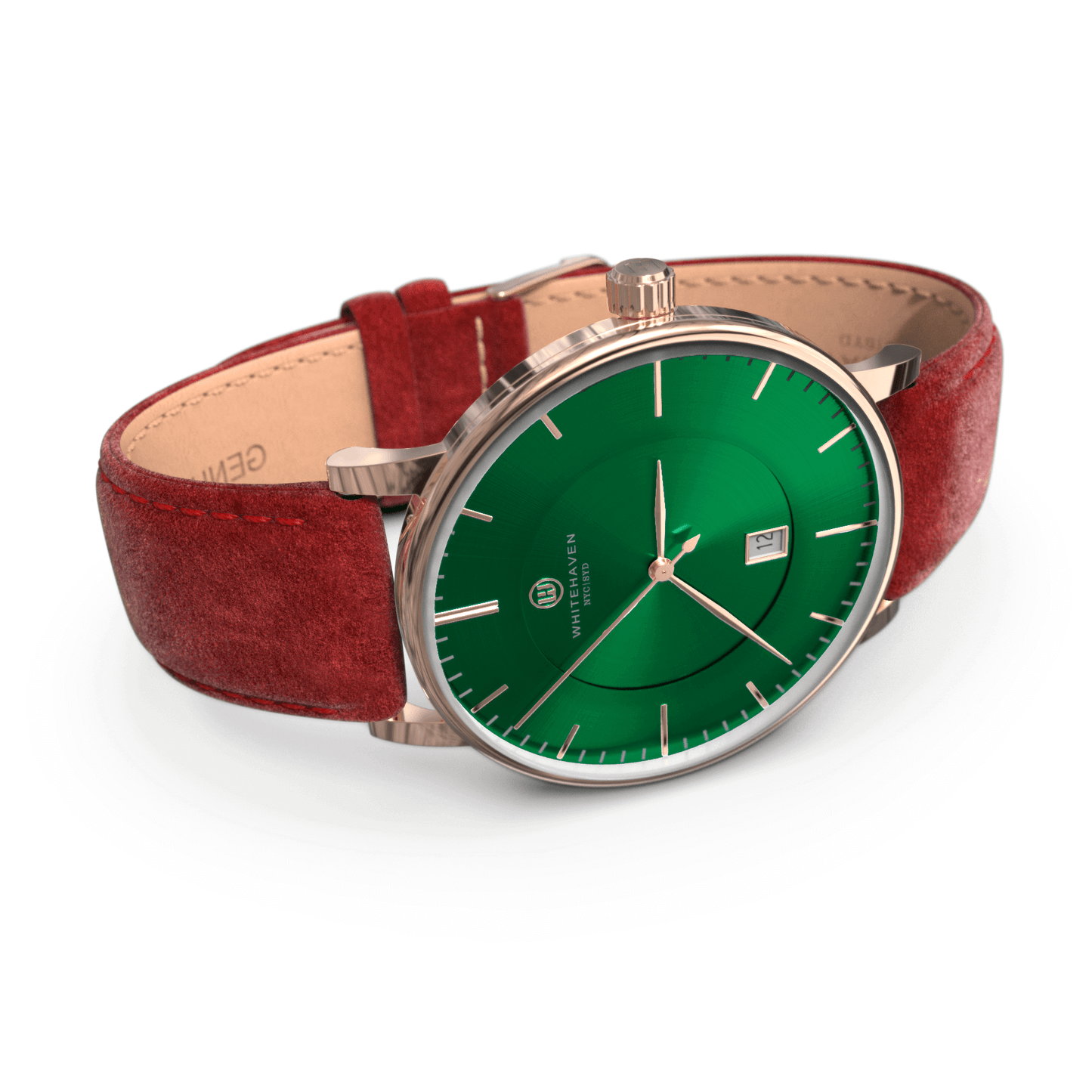 Montre pas cher / Montre élégante / Montre Mixte / Montre Intemporelle / montre à moins de 100€ / Montre 40 mm / Bracelet Daim Rouge / Finitions Rose Gold / Montre couleur Vert / Montre White Haven / Daniel Wellington / montre Daniel Wellington / Cluse / montre Cluse