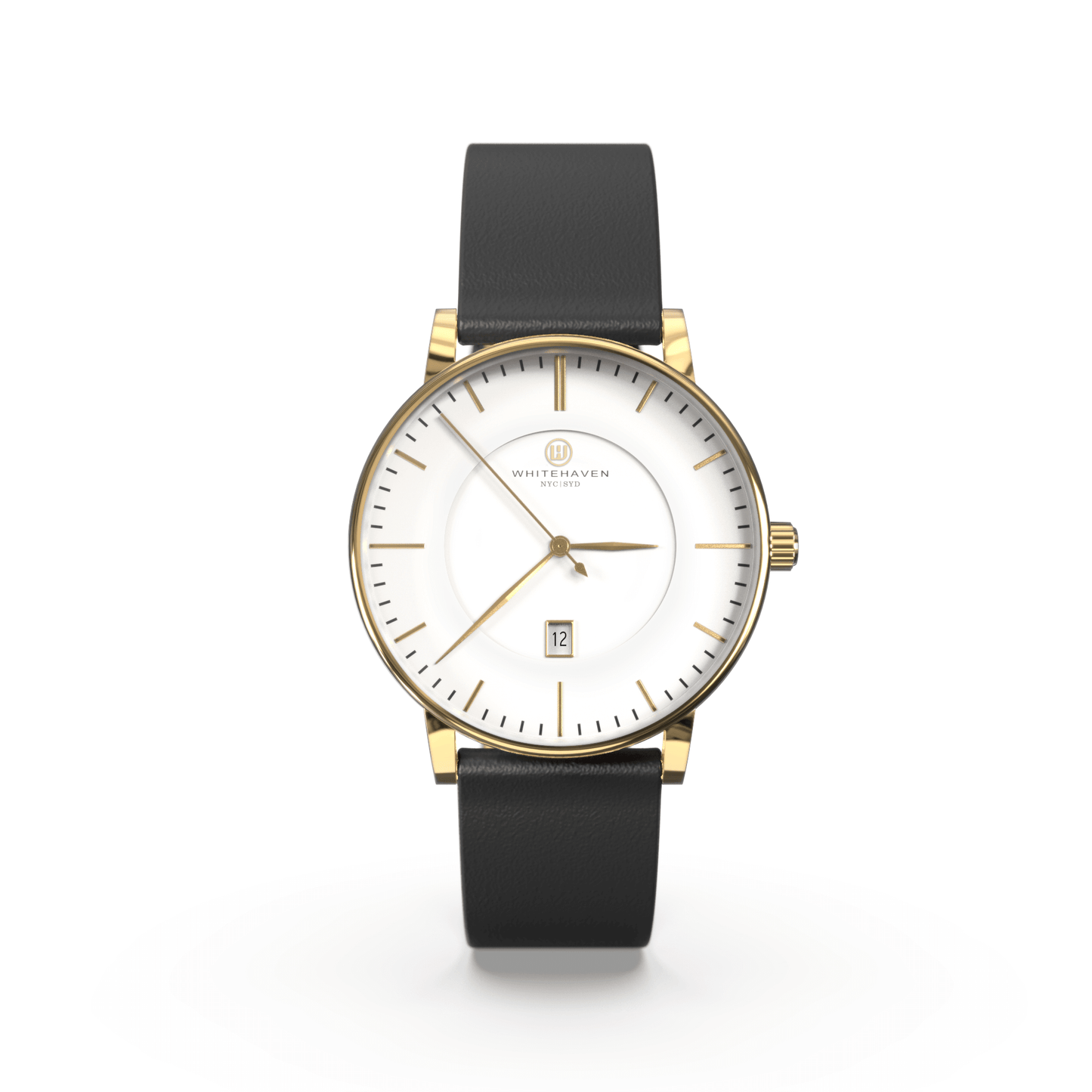 Montre pas cher / Montre élégante / Montre Mixte / Montre Intemporelle / Montre 40 mm / Cuir Uni / Finitions Gold / Couleur Blanc / Montre White Haven