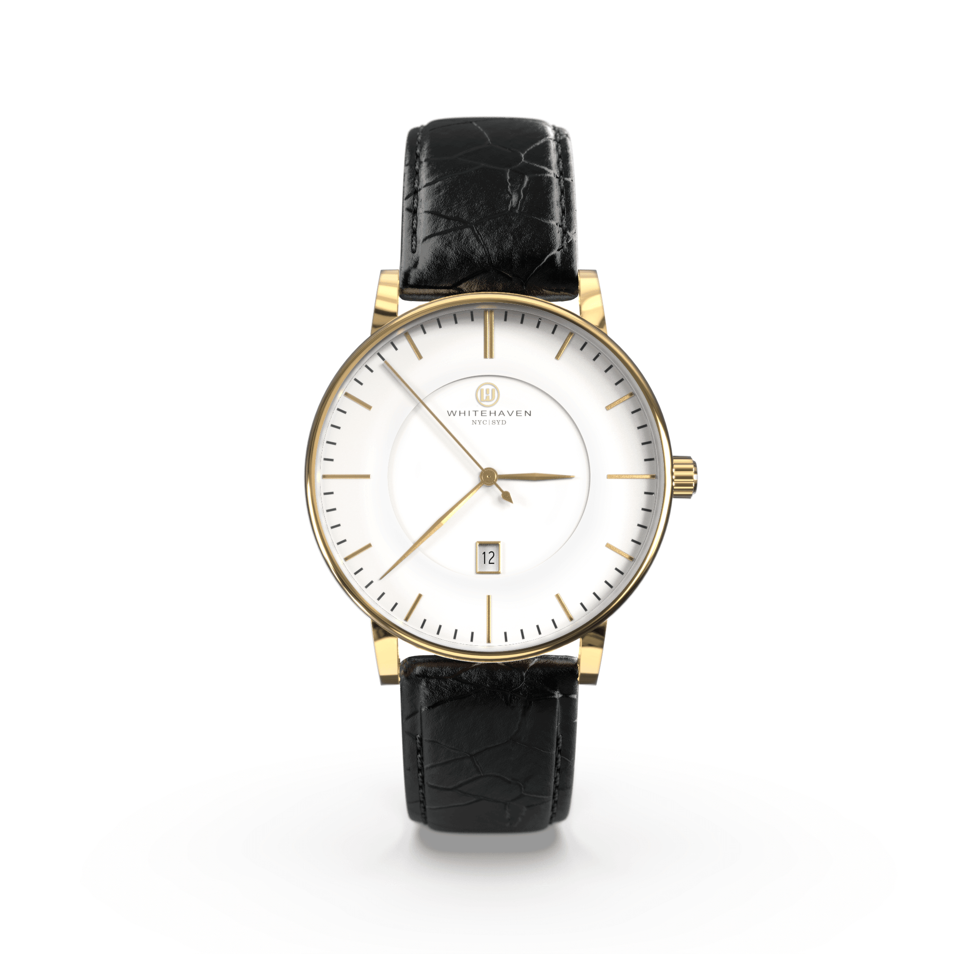 Montre pas cher / Montre élégante / Montre Mixte / Montre Intemporelle / montre à moins de 100€ / Montre 40 mm / Bracelet Cuir Croco Noir / Finitions Gold / Montre couleur Blanc / Montre White Haven / Daniel Wellington / montre Daniel Wellington / Cluse / montre Cluse 