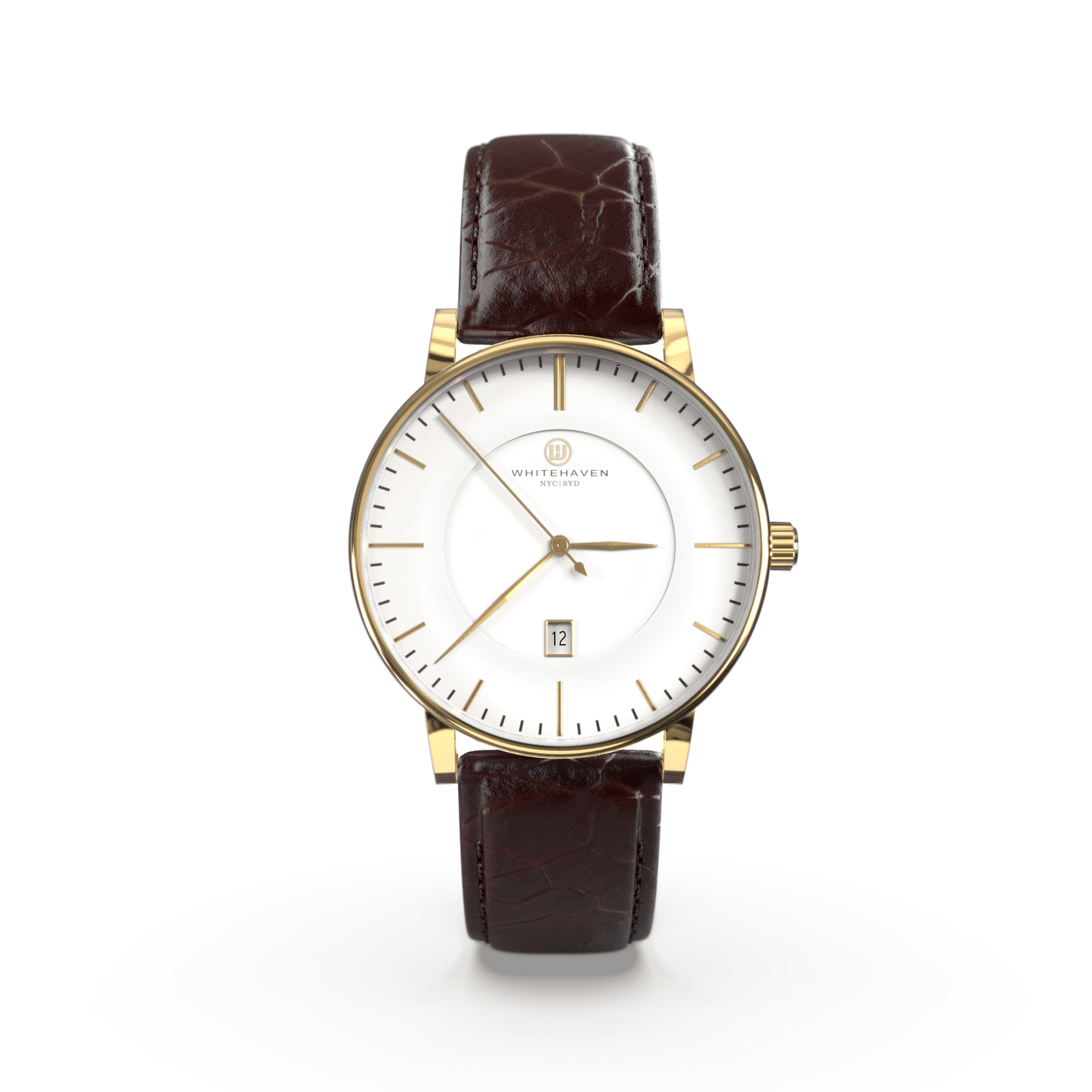 Montre pas cher / Montre élégante / Montre Mixte / Montre Intemporelle / montre à moins de 100€ / Montre 40 mm / Bracelet Cuir Croco Marron / Finitions Gold / Montre couleur Blanc / Montre White Haven / Daniel Wellington / montre Daniel Wellington / Cluse / montre Cluse 