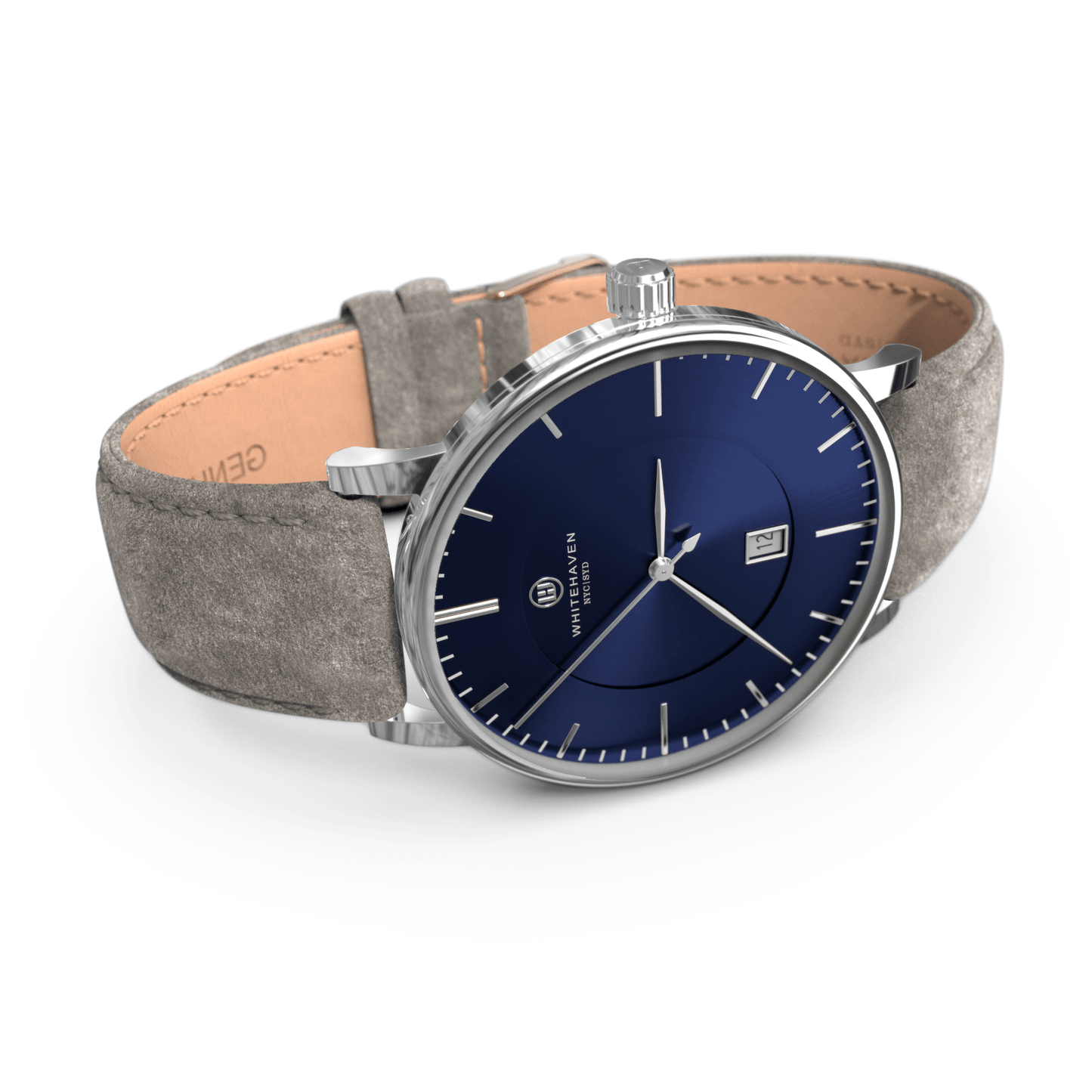 Montre pas cher / Montre élégante / Montre Mixte / Montre Intemporelle / montre à moins de 100€ / Montre 40 mm / Bracelet Daim Gris / Finitions Argent / Montre couleur Bleu / Montre White Haven / Daniel Wellington / montre Daniel Wellington / Cluse / montre Cluse 