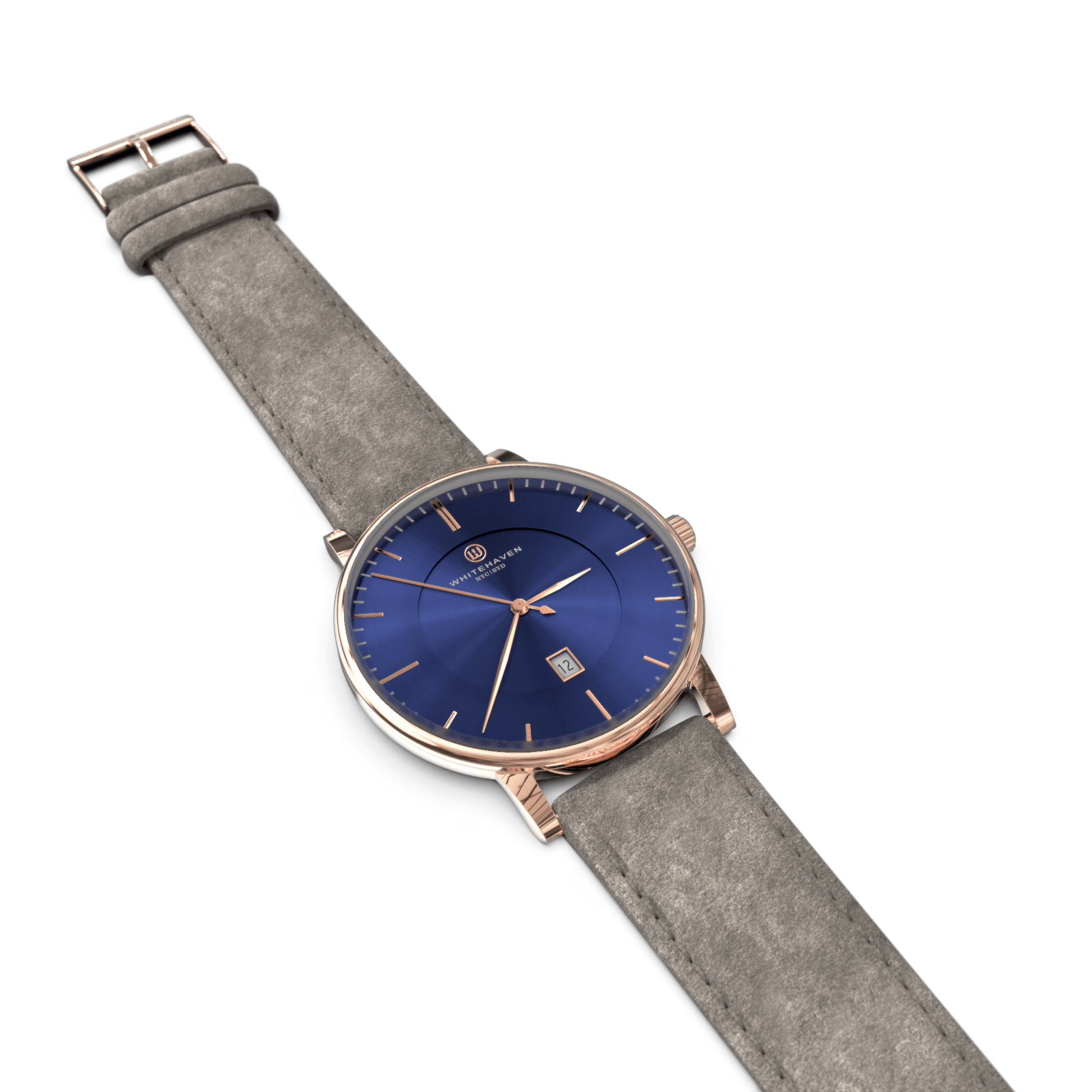 Montre pas cher / Montre élégante / Montre Mixte / Montre Intemporelle / montre à moins de 100€ / Montre 40 mm / Bracelet Daim Gris / Finitions Rose Gold / Montre couleur Bleu / Montre White Haven / Daniel Wellington / montre Daniel Wellington / Cluse / montre Cluse 