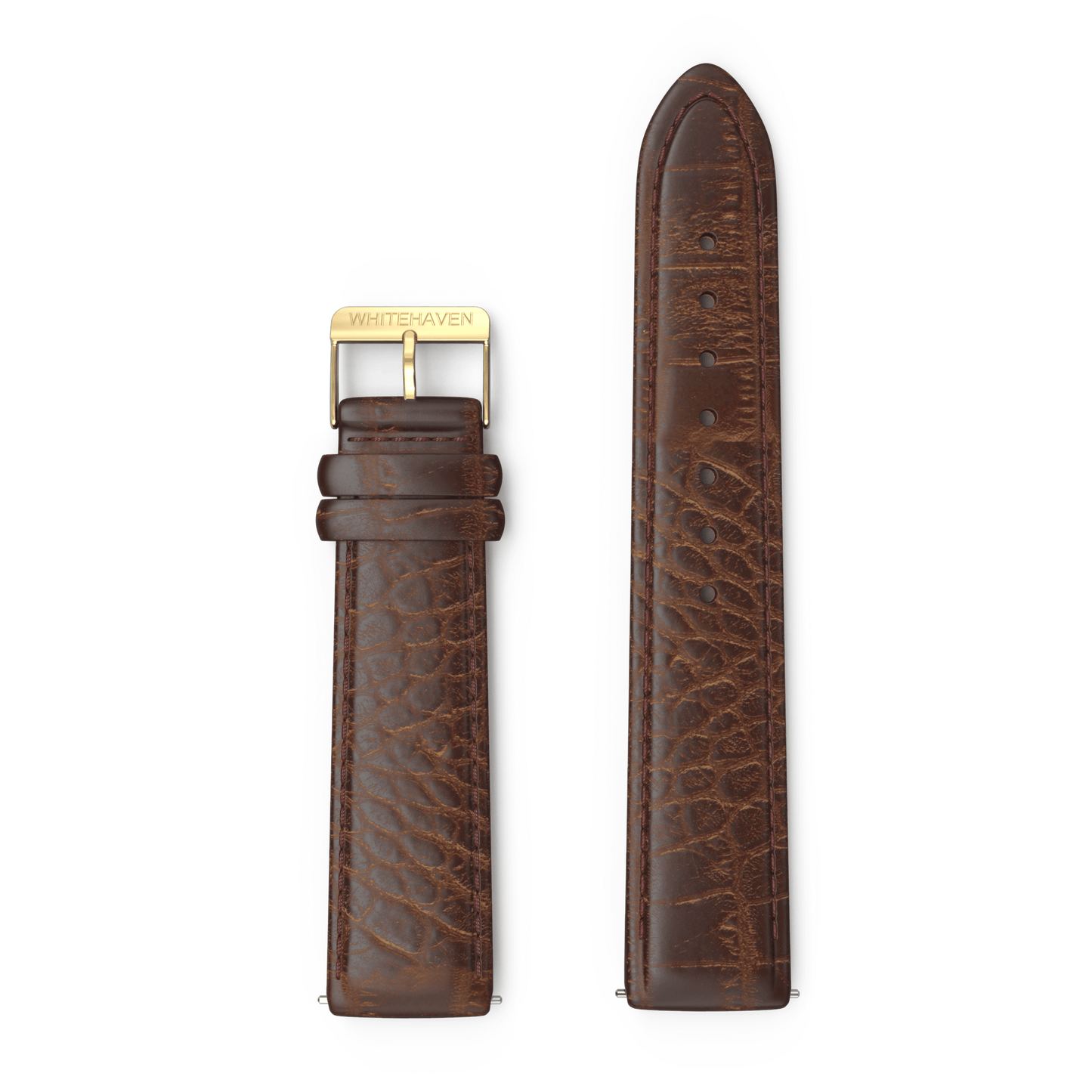Bracelet CuirCroco Marron finition Gold
