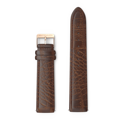 Bracelet CuirCroco Marron finition RoseGold