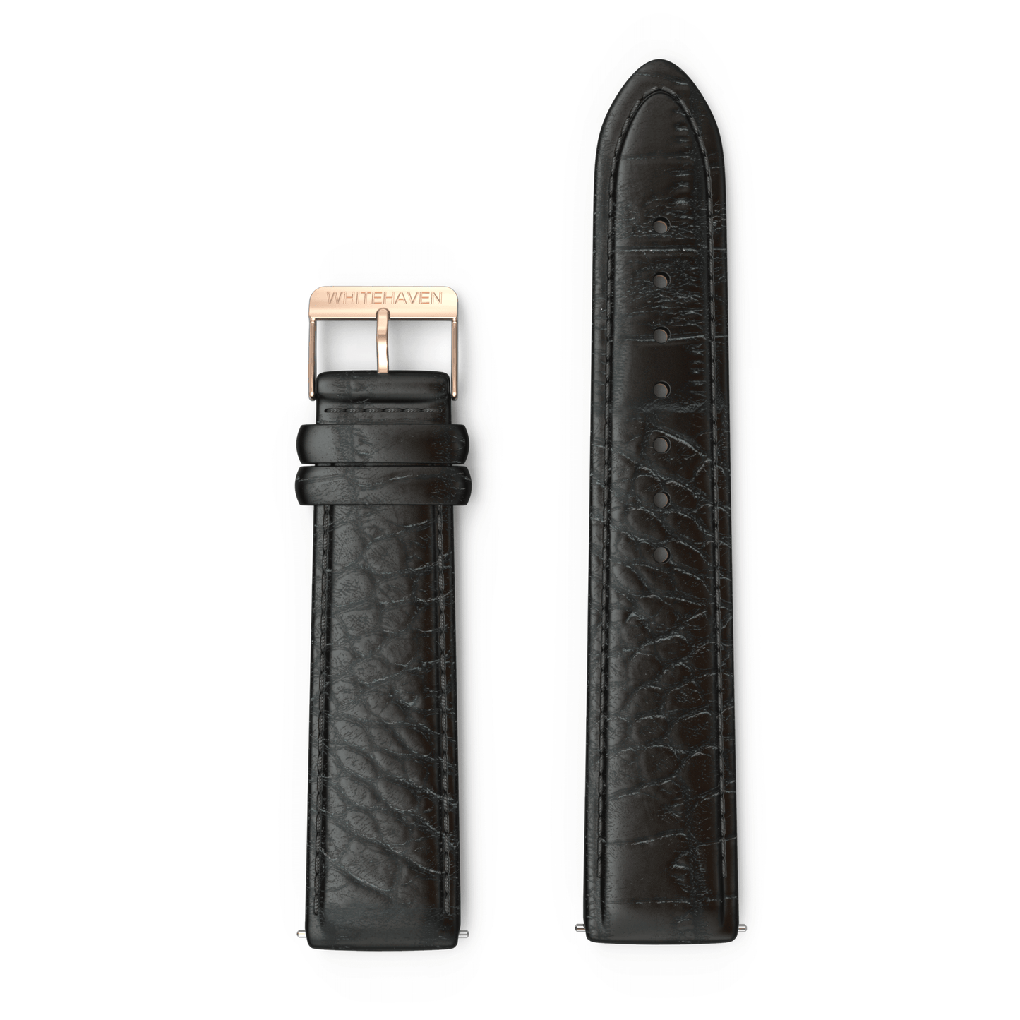 Bracelet CuirCroco Noir finition RoseGold