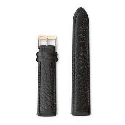 Bracelet CuirCroco Noir finition RoseGold