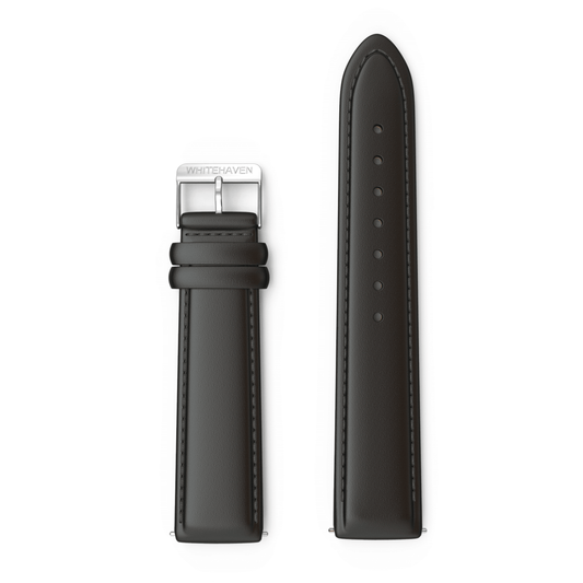 Bracelet Cuir Noir finition Argent