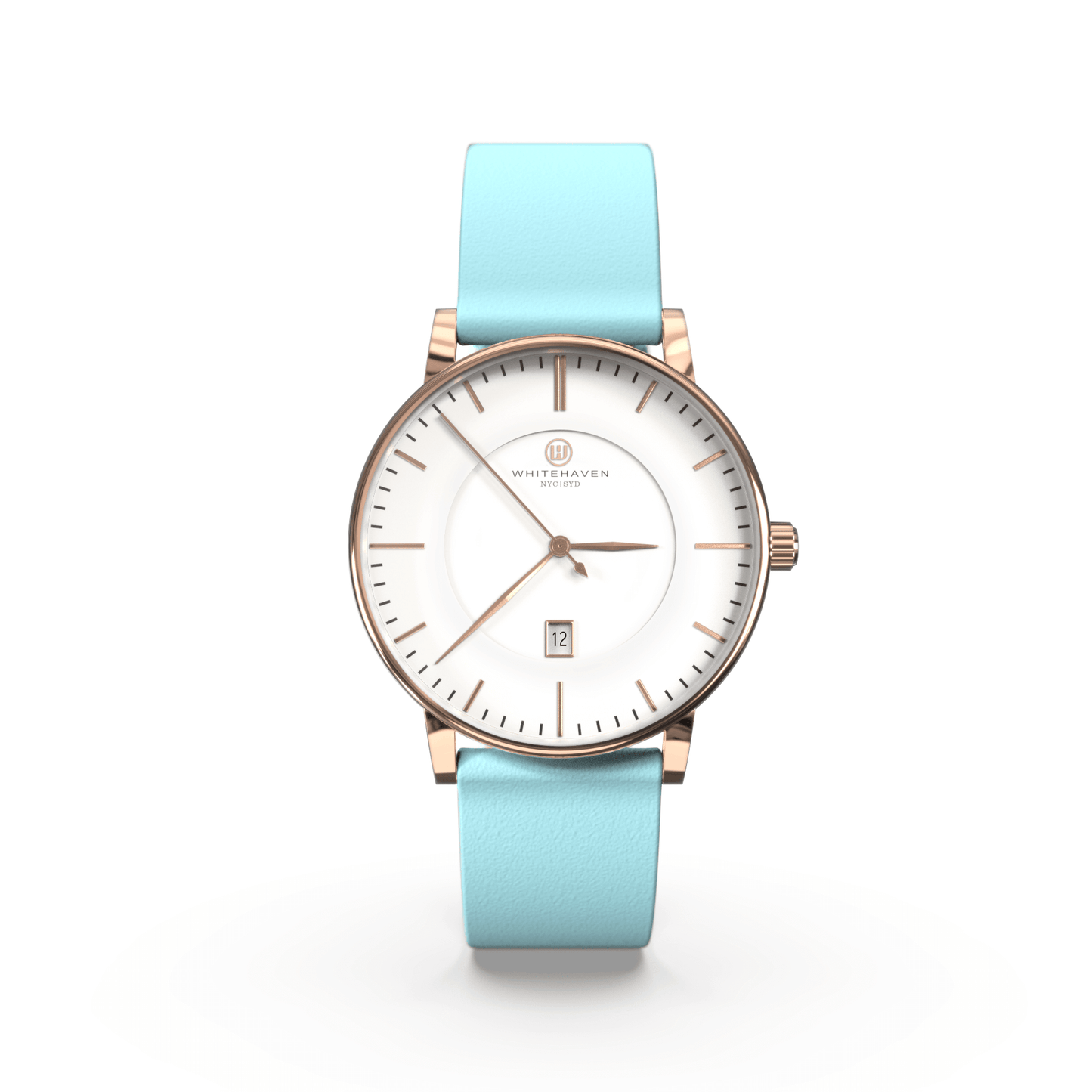 Montre pas cher / Montre élégante / Montre Mixte / Montre Intemporelle / Montre 40 mm / Cuir Uni / Finitions Rose Gold / Couleur Blanc / Montre White Haven