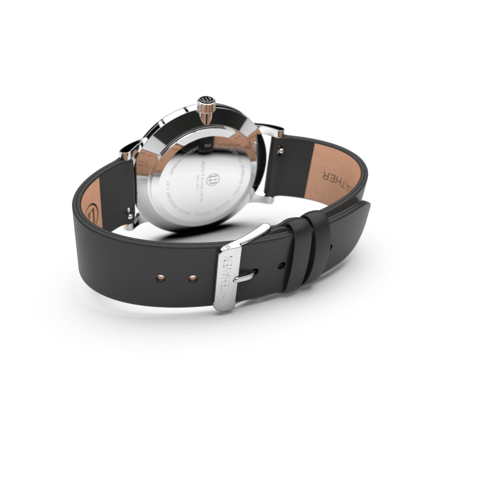 Montre pas cher / Montre élégante / Montre Mixte / Montre Intemporelle / Montre 40 mm / Cuir Uni / Finitions Argent / Couleur Blanc / Montre White Haven