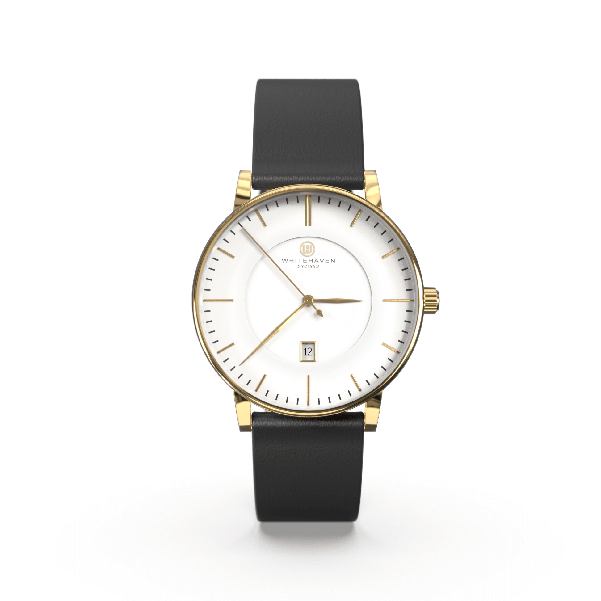 Montre pas cher / Montre élégante / Montre Mixte / Montre Intemporelle / Montre 40 mm / Cuir Uni / Finitions Gold / Couleur Blanc / Montre White Haven
