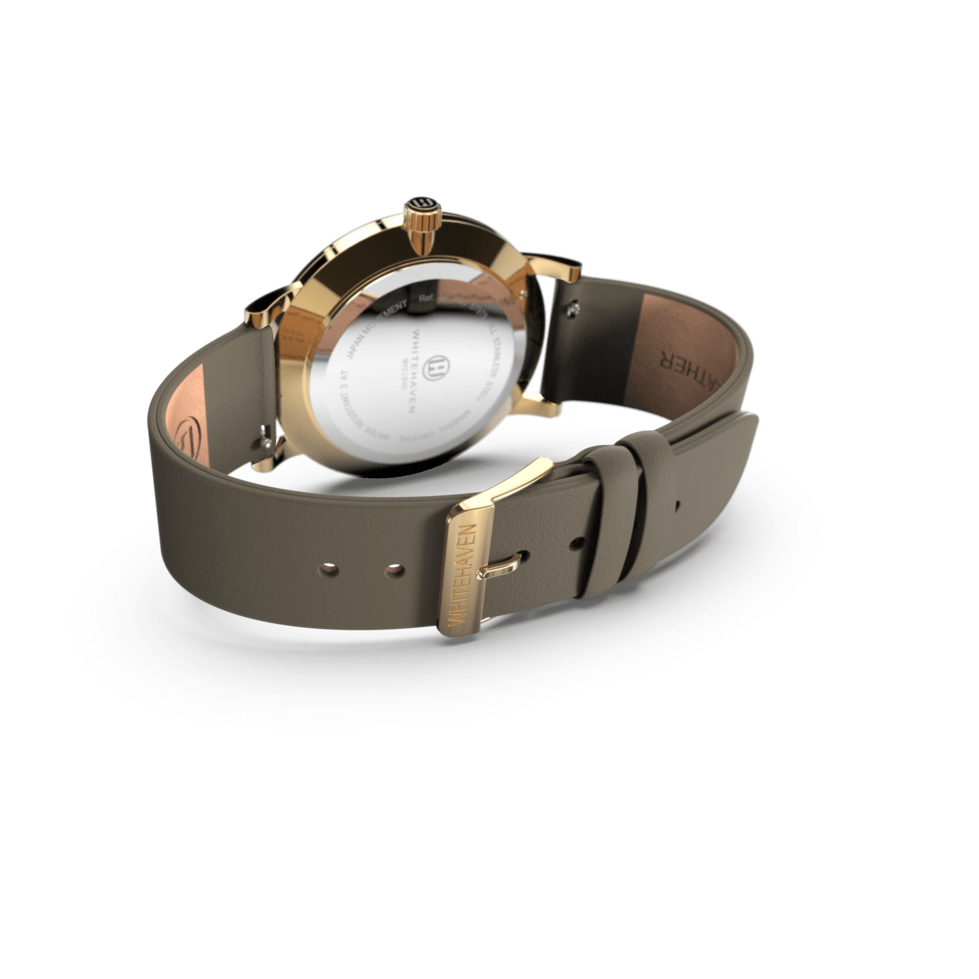 Montre pas cher / Montre élégante / Montre Mixte / Montre Intemporelle / Montre 40 mm / Cuir Uni / Finitions Gold / Couleur Blanc / Montre White Haven