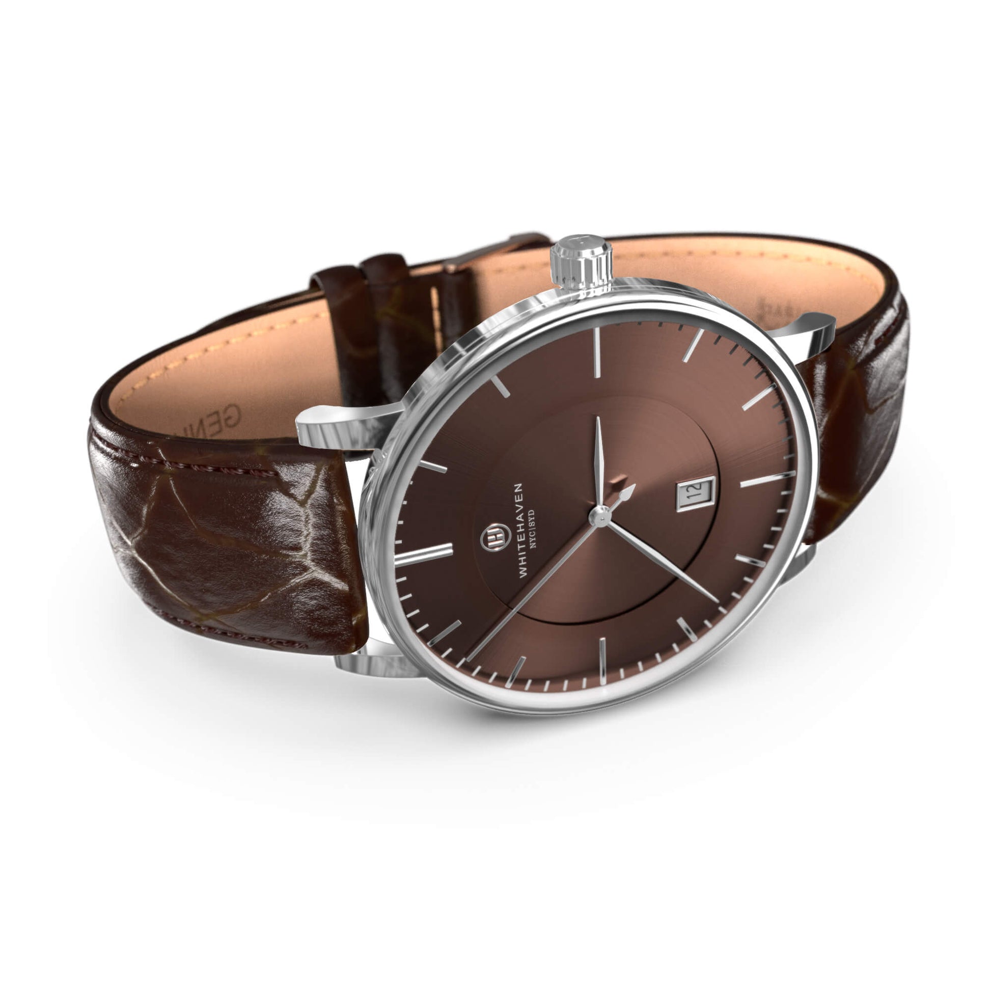 Montre pas cher / Montre élégante / Montre Mixte / Montre Intemporelle / montre à moins de 100€ / Montre 40 mm / Bracelet Cuir Croco Marron / Finitions Silver / Montre couleur Rose Gold / Montre White Haven / Daniel Wellington / montre Daniel Wellington / Cluse / montre Cluse